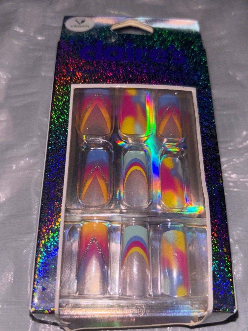 Claire's Multicolor Retro Wave Glue Included